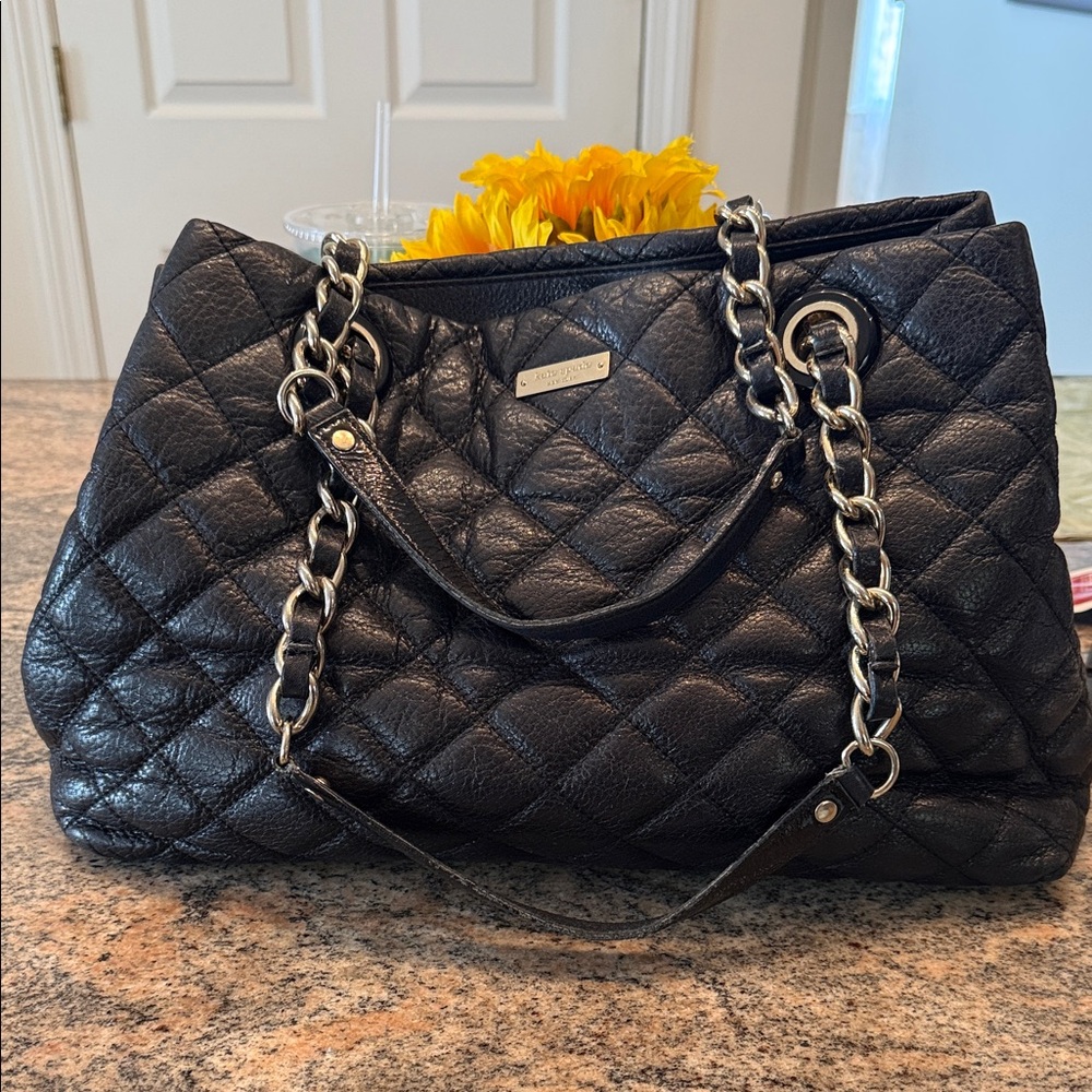 Kate Spade Black Quilted Shoulder Bag